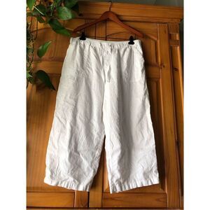 Casa Cabana Linen Blend Drawstrings Cropped Pants SZ XL